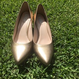 Gold Cole Hann womens heels